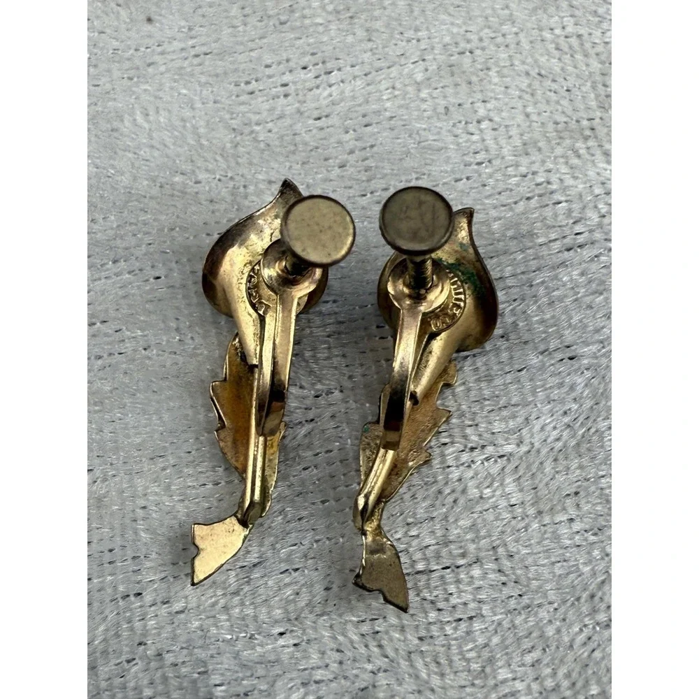 Vintage White Co.  Gold Filled Earrings‎ Faux Pearl